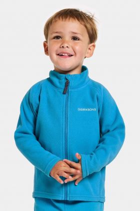 Didriksons bluza copii MONTE KIDS FULLZIP neted