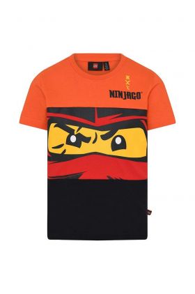 Lego tricou de bumbac pentru copii culoarea rosu, cu imprimeu