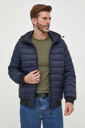 Pepe Jeans geaca barbati, culoarea albastru marin, de tranzitie