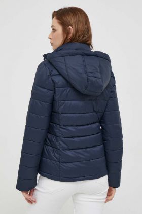 Pepe Jeans geaca Maddie femei, culoarea albastru marin, de tranzitie