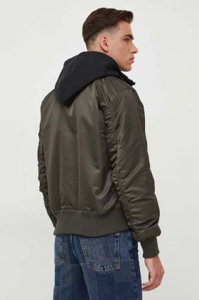 Alpha Industries geaca bomber MA-1 D-Tec barbati, culoarea verde, de iarna