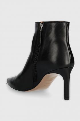 BOSS cizme de piele Janet femei, culoarea negru, cu toc cui, 50503670