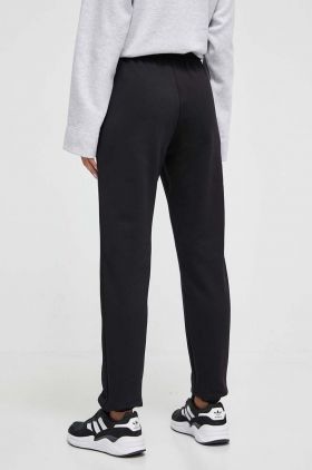 Hummel pantaloni de trening din bumbac culoarea negru, neted