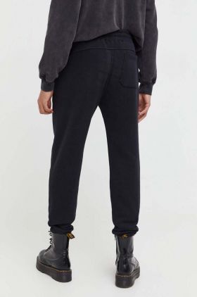 Abercrombie & Fitch pantaloni de trening culoarea negru, neted