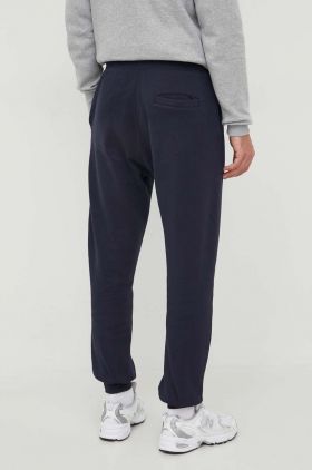 Gant pantaloni de trening din bumbac culoarea albastru marin, cu imprimeu