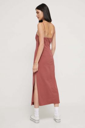 Abercrombie & Fitch rochie culoarea roz, midi, mulata