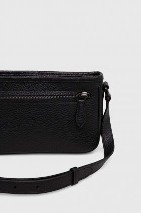 Coach borseta de piele culoarea negru