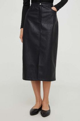 Answear Lab fusta culoarea negru, midi, drept