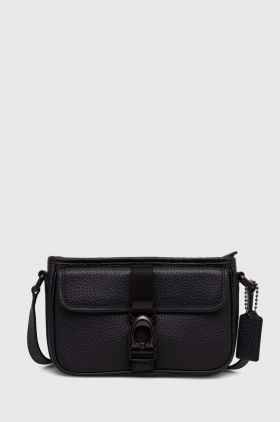 Coach borseta de piele culoarea negru