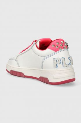 Off Play sneakers din piele COMO culoarea alb, COMO 1 WHITE FUXIA STUDS