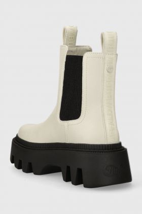 Buffalo cizme Flora Chelsea Lo femei, culoarea bej, cu platforma, 1622357