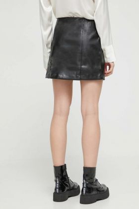 Abercrombie & Fitch fusta culoarea negru, mini, drept