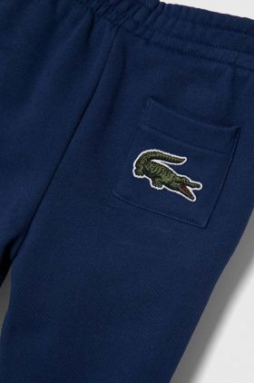 Lacoste pantaloni de trening din bumbac pentru copii cu imprimeu