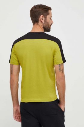 EA7 Emporio Armani tricou din bumbac barbati, culoarea verde, modelator