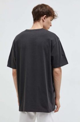 Volcom tricou din bumbac barbati, culoarea gri, cu imprimeu