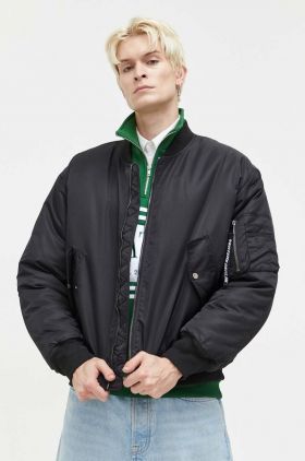 Vertere Berlin geaca bomber barbati, culoarea negru, de iarna, oversize