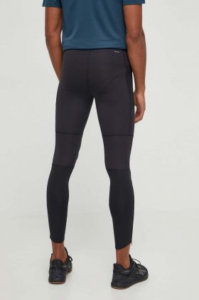 adidas Performance leggins de alergare culoarea negru, neted