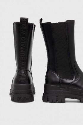 Buffalo cizme Aspha Clf Steel femei, culoarea negru, cu platforma, 1622317