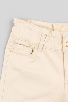 zippy pantaloni copii culoarea bej, neted