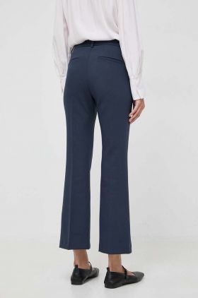 MAX&Co. pantaloni Ortensia femei, culoarea albastru marin, drept, medium waist