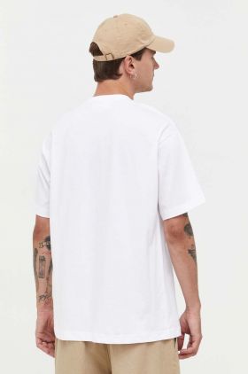 On Vacation tricou din bumbac culoarea alb, cu imprimeu