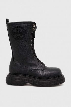 Chiara Ferragni bocanci femei, culoarea negru, cu platforma, CF3251_001