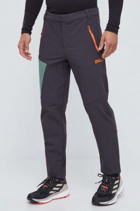 Jack Wolfskin pantaloni de exterior Glastal Winter culoarea gri