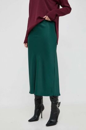 Marella fusta culoarea verde, midi, drept