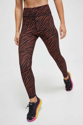 Rip Curl leggins de antrenament Mirage Sun Tribe culoarea maro, modelator