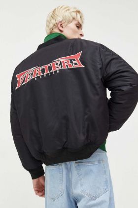 Vertere Berlin geaca bomber barbati, culoarea negru, de iarna, oversize