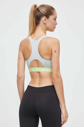 adidas Performance sutien sport Powerreact Techfit culoarea gri