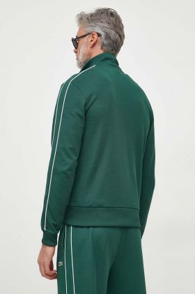 Lacoste bluză bărbați, culoarea verde, uni