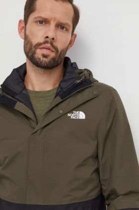 The North Face jacheta de exterior New Synthetic Triclimate culoarea verde