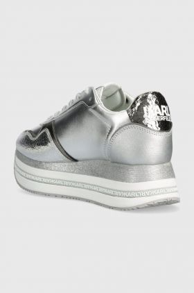 Karl Lagerfeld sneakers din piele VELOCITA MAX culoarea argintiu, KL64921
