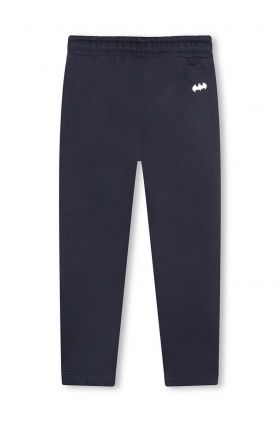 BOSS pantaloni de trening pentru copii culoarea albastru marin, cu imprimeu