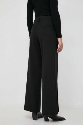 Miss Sixty pantaloni de lana culoarea negru, drept, high waist