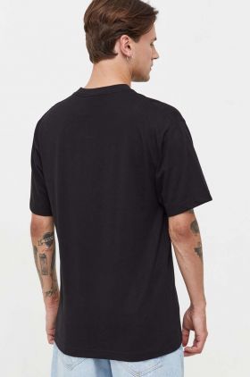 On Vacation tricou din bumbac barbati, culoarea negru, cu imprimeu