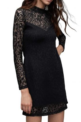 AllSaints rochie HANNA ANITA MINI culoarea negru, mini, drept