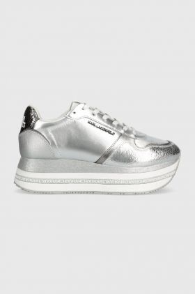 Karl Lagerfeld sneakers din piele VELOCITA MAX culoarea argintiu, KL64921