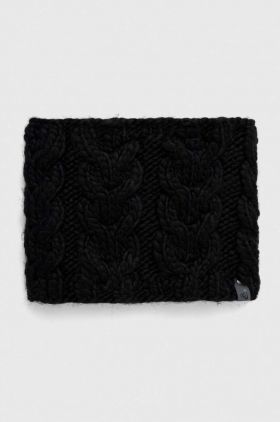 Roxy fular impletit femei, culoarea negru, neted