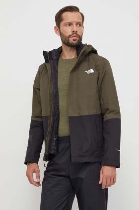 The North Face jacheta de exterior New Synthetic Triclimate culoarea verde