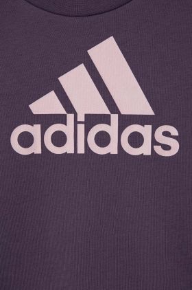 adidas bluza copii culoarea violet, cu imprimeu