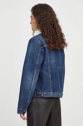 Levi's geaca jeans femei, culoarea albastru marin, de tranzitie