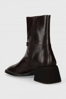 Vagabond Shoemakers cizme de piele ANSIE femei, culoarea maro, cu toc plat, 5645.301.35