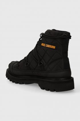 Caterpillar pantofi OMAHA ALT LACE x Nigel Cabourn femei, culoarea negru, cu toc plat, izolare usoara, P111317