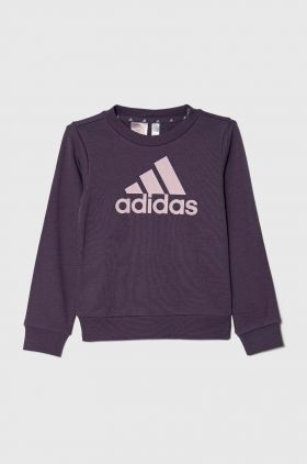 adidas bluza copii culoarea violet, cu imprimeu