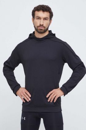 adidas Performance hanorac de antrenament culoarea negru, cu glugă, cu imprimeu