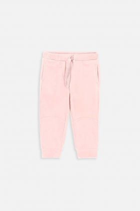 Coccodrillo pantaloni de trening pentru bebeluși ZC3120101SGN SOFT ALPINE GIRL NEWBORN culoarea roz, neted