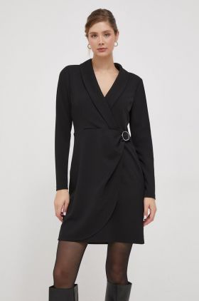 Dkny rochie culoarea negru, mini, drept