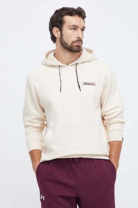 Ellesse bluza barbati, culoarea bej, cu glugă, neted